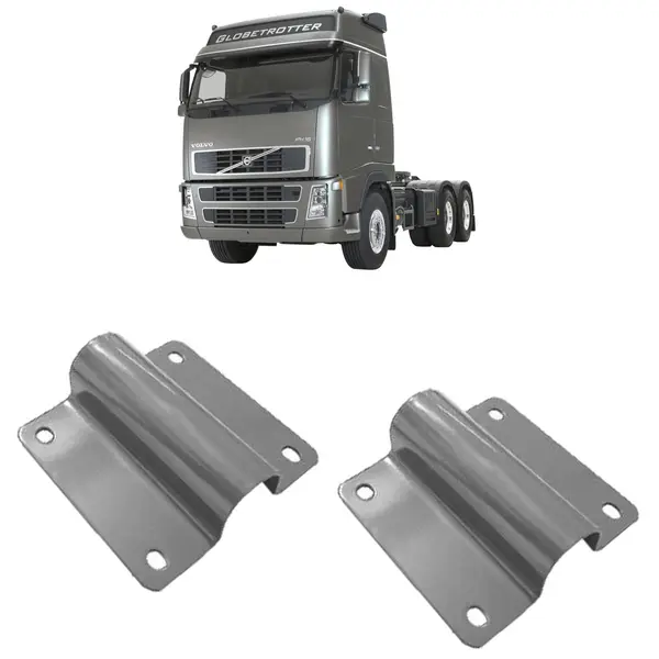 Par Abraçadeira Fixação Tubo Paralama Caminhão Volvo FH FM