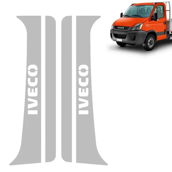Par Aplique Inox Coluna da Porta para Iveco Daily até 2020