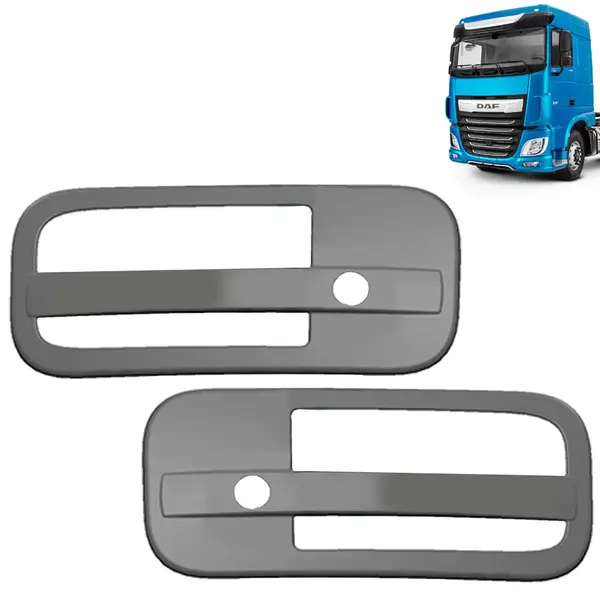 Par Aplique Inox maçaneta Porta para Caminhão DAF CF / XF