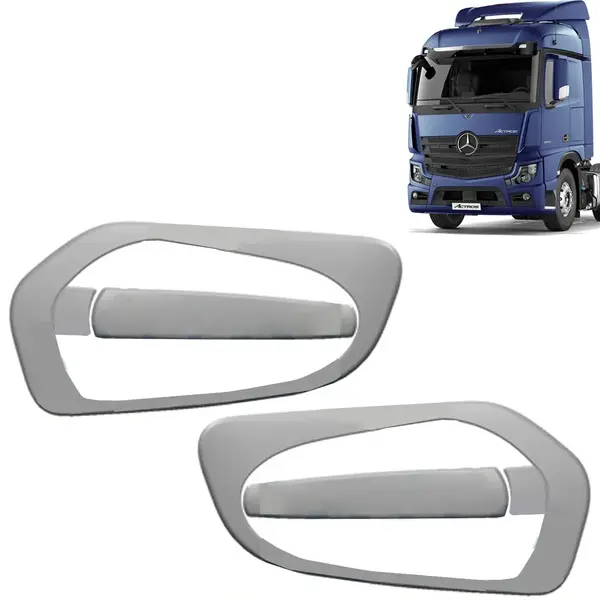 Par Aplique Inox maçaneta Porta para Caminhão New MB Actros 2021
