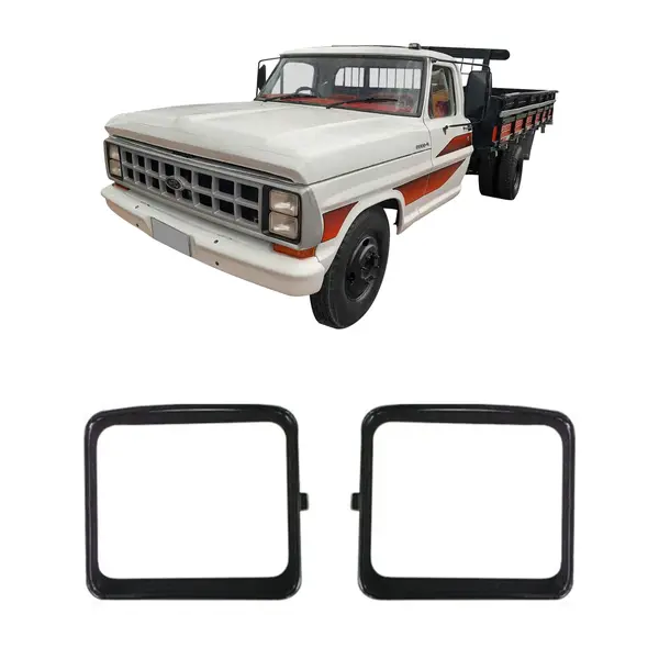 Par Aro Moldura Farol Caminhão Ford F1000 F4000 ...1992 Metal