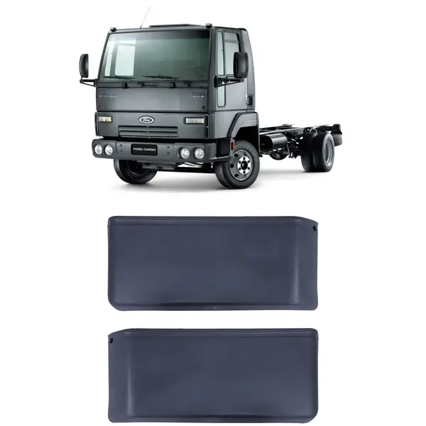 Par Bolsa Porta Caminhão Ford Cargo Todos Cinza LD LE