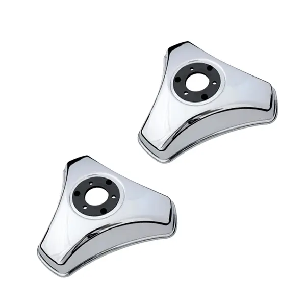 Par Calota 3 Pontas Aro 16 17,5 Metal Cromada Caminhão 3/4