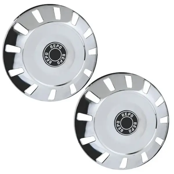 Par Calota Dianteira Cromada para Caminhão 3/4 Aro 16 e 17,5