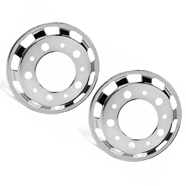 Par Calota Dianteira Cromada Speedline para Caminhão Aro 22 5