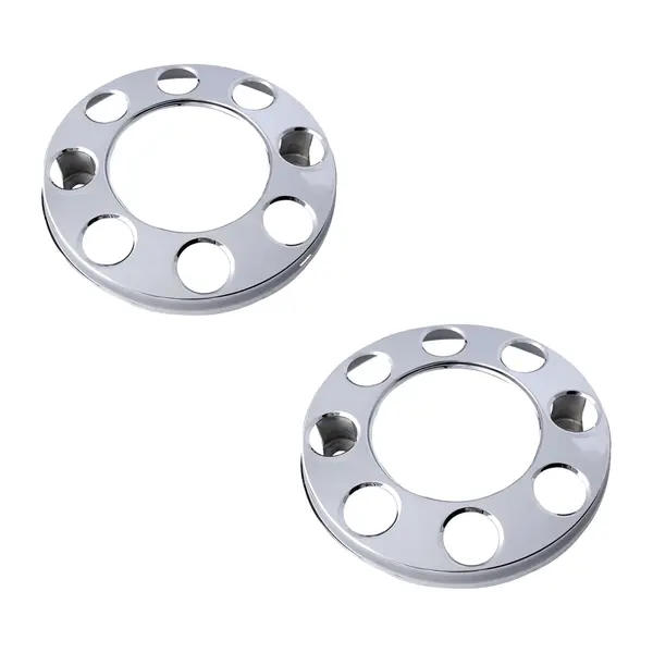 Par Calota Dianteira MB 1113 VW 8 Furos Aro 20 22,5 Cromada