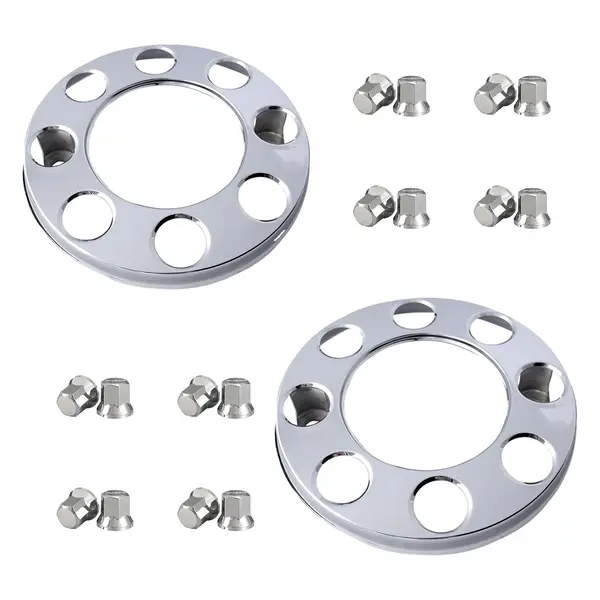 Par Calota MB 1113 VW Cargo 8 Furos Aro 20 22,5 com Capas