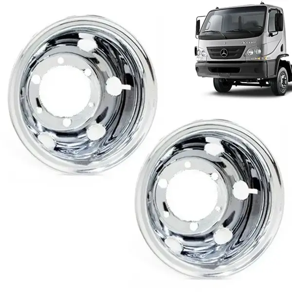 Par Calota Traseira Aro 17,5 para MB Accelo 1016 / Delivery 2018 Pneu 235 (furação 245mm)