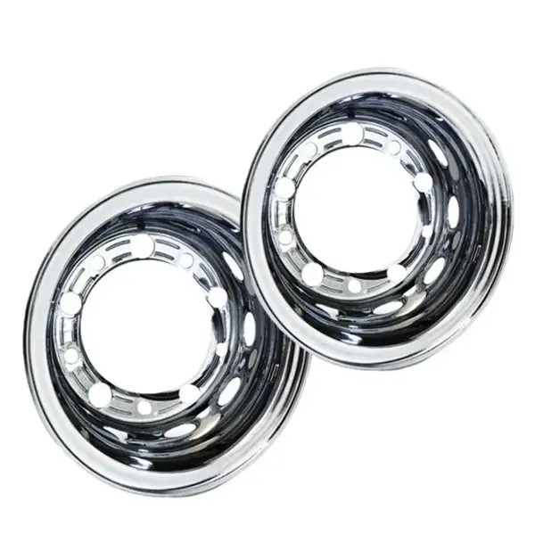 Par Calota Traseira Oval Cromada para Caminhão Aro 22,5