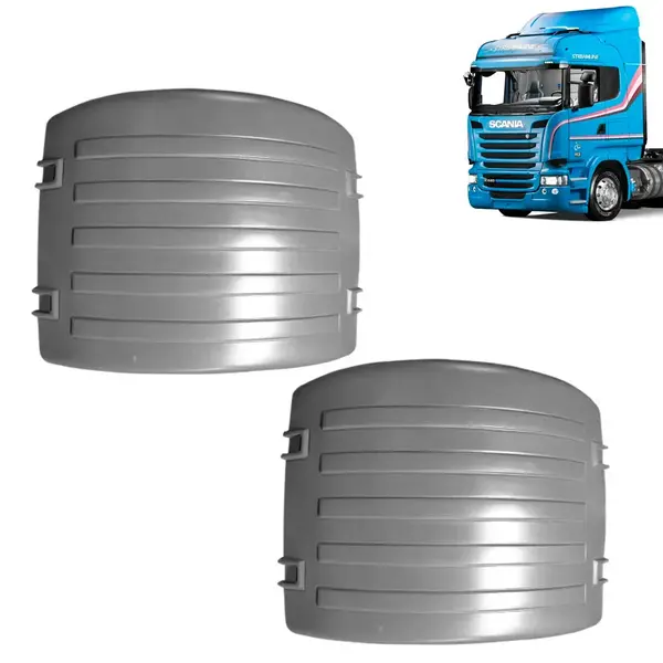 Par Centro Para-Lama Traseiro Tripartido Sem Presilhas para Caminhão Scania S4 / S5 / S6 / S7 NTG