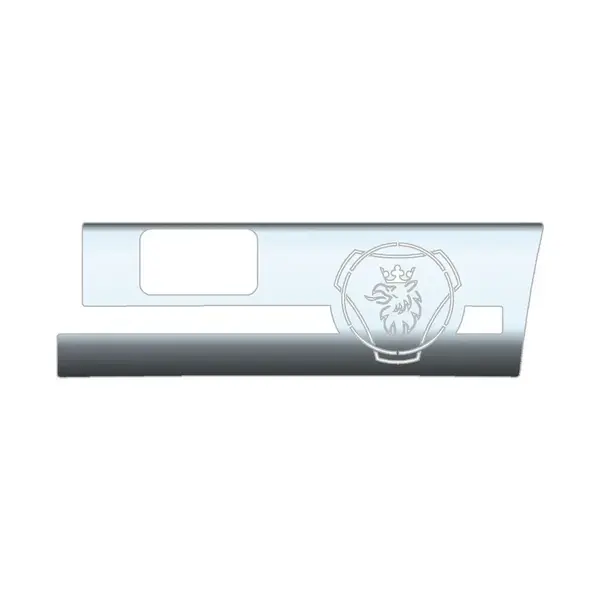 Par de Acabamentos em Inox Estribo Compatível com o Caminhão Scania 2008 2009