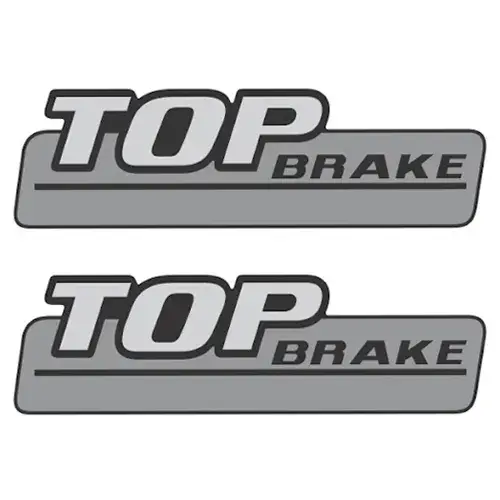 Par Emblema Adesivo Resinado Caminhão MB Top Brake