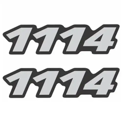 Par Emblema Caminhão MB 1114 Adesivo Resinado Lateral