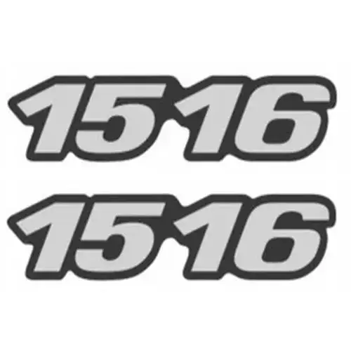 Par Emblema Caminhão MB 1516 Adesivo Resinado Lateral
