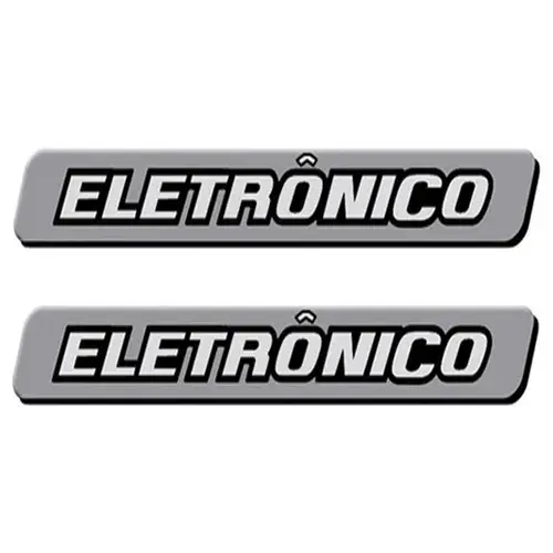 Par Emblema Caminhão MB Eletronico Adesivo Resinado