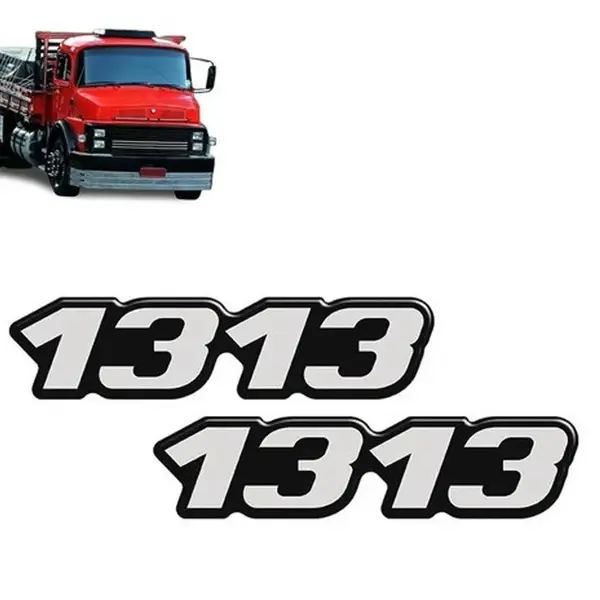Par Emblema Resinado Lateral Para Caminhão MB 1313