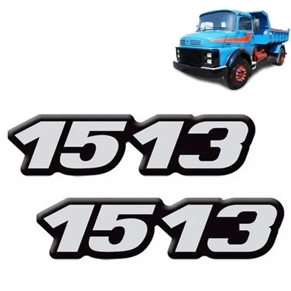 Par Emblema Resinado Lateral Para Caminhão MB 1513