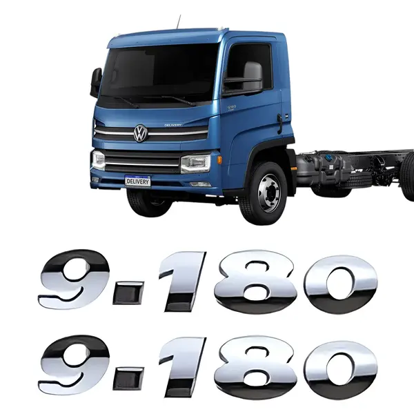 Par Emblema VW Delivery 9180 Plástico Cromado Lateral