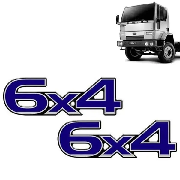 Par Emblemas Resinado Lateral Para Caminhão Ford 6×4