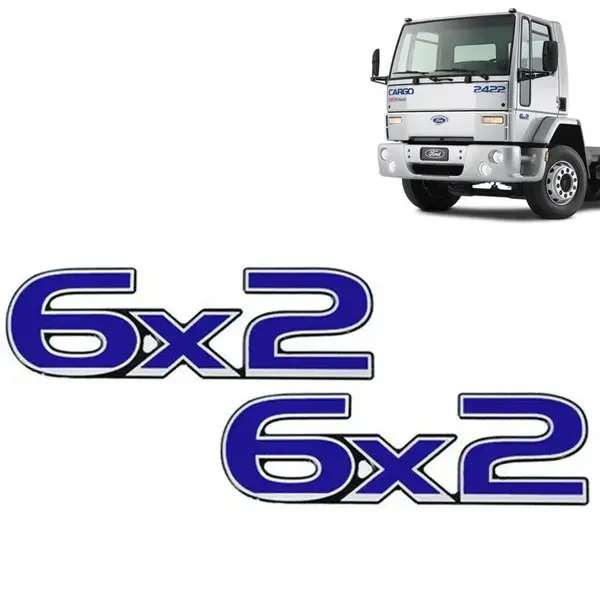 Par Emblemas Resinado Lateral Para Caminhão Ford Cargo 6×2