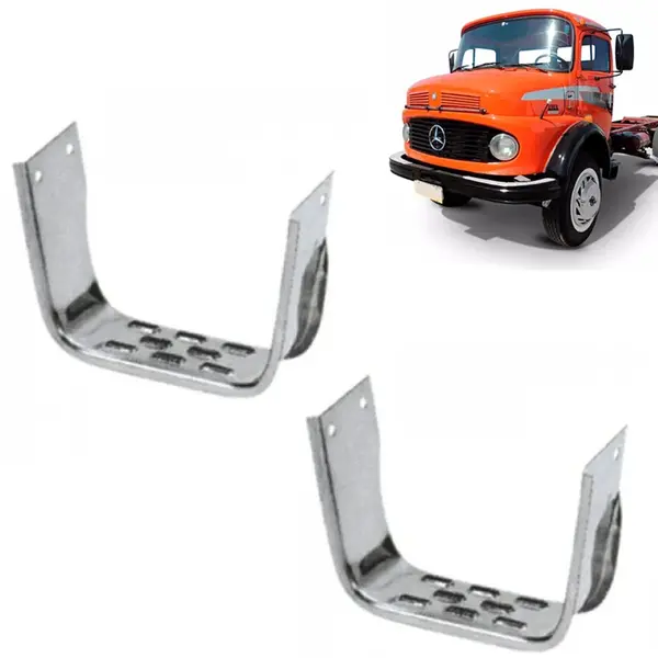 Par Estribo Inferior Cromado para Caminhão MB 1113 1513 1313 1318 1518