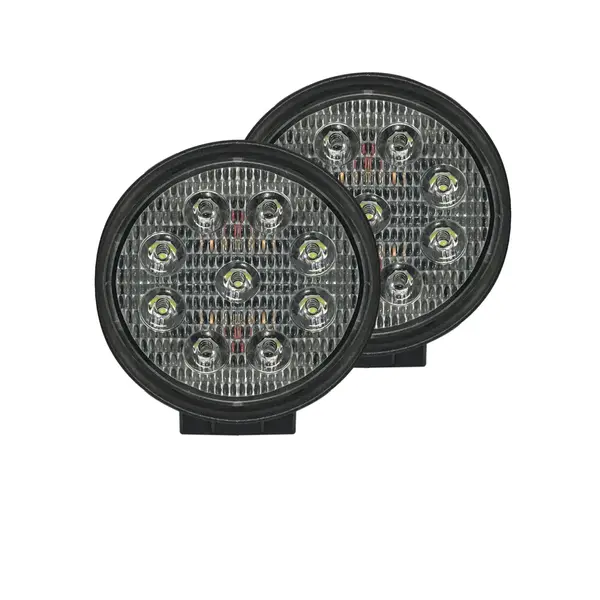 Par Farol Milha Auxiliar LED Parachoque e Spoiler Redondo 24W