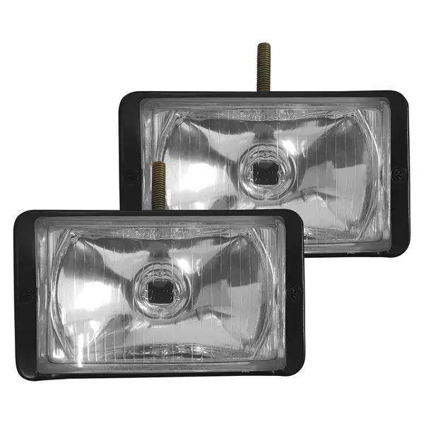 Par Farol Milha Auxiliar Parachoque Spoiler Retangular Liso