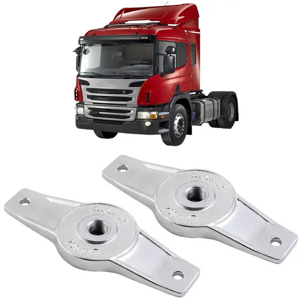 Par Flange Tração Rodoar Modelo Scania Traçado Parafuso Cubo