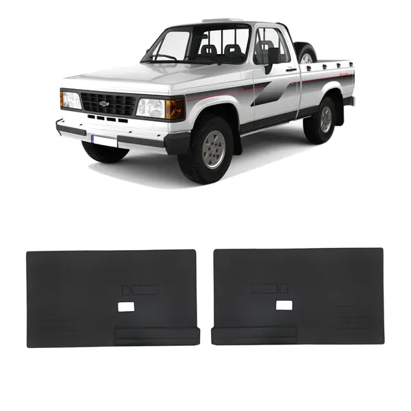 Par Forro Porta Caminhonete Gm D20 Preto
