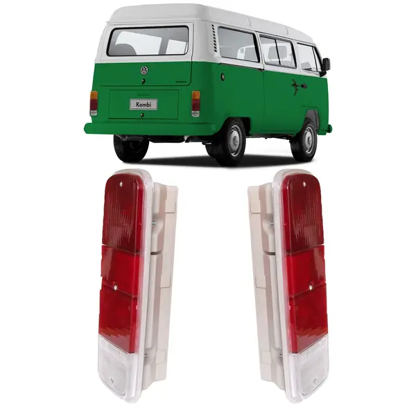Par Lanterna Traseira Kombi Clipper 1976 a 2014 Bicolor