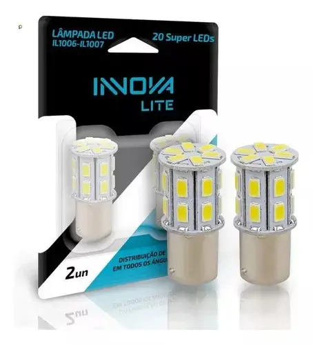 Par LED 1034 12V 2 Polos Pinos Desencontrados Branco — IL1007