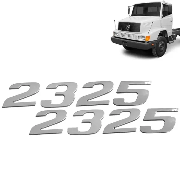 Par Letreiro Emblema Cromado para Caminhão MB 2325