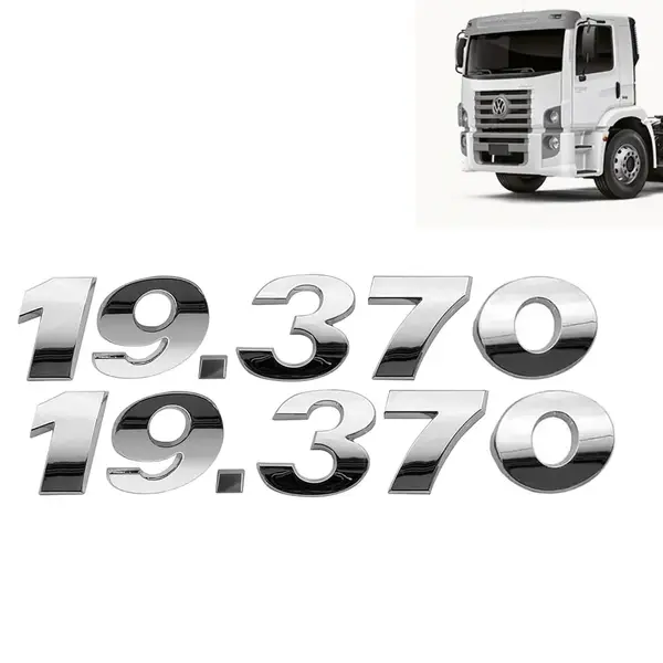 Par Letreiro Emblema Cromado para Caminhão VW Constellation 19-370
