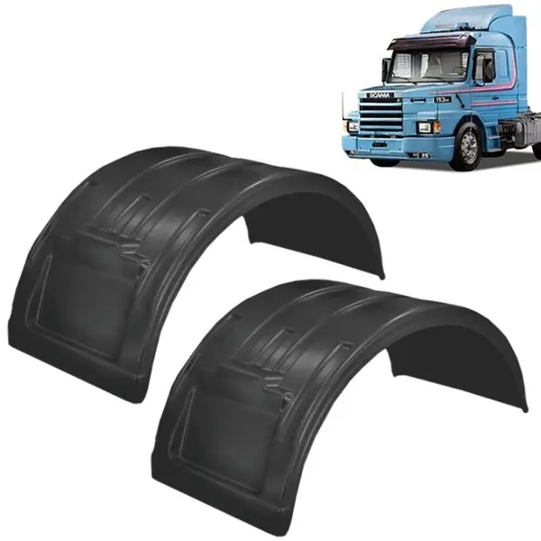 Par Para-Lama Traseiro Preto CH 5,5 para Caminhão Scania 112 / 113 / 142 / 143