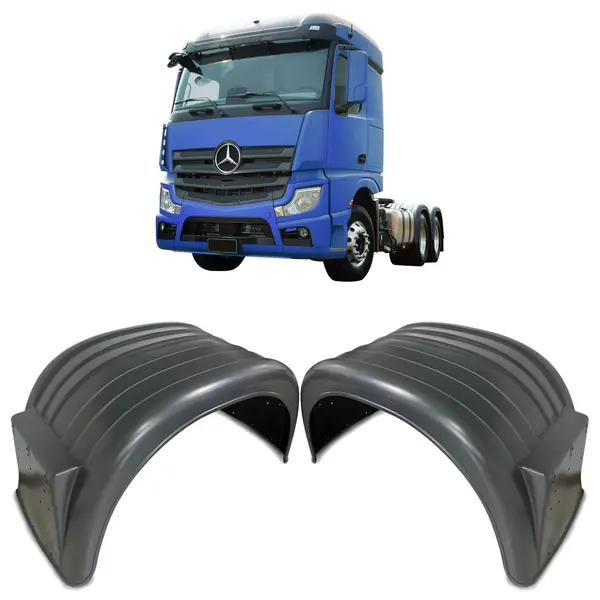 Par Paralama Traseiro Caminhão MB Actros Ano 2022... Acima