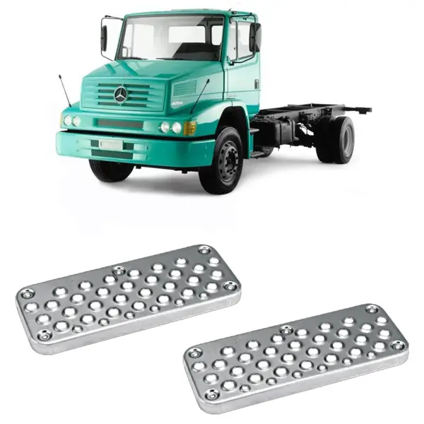 Par Pisante Estribo Lateral Caminhão MB 1620 Cromado