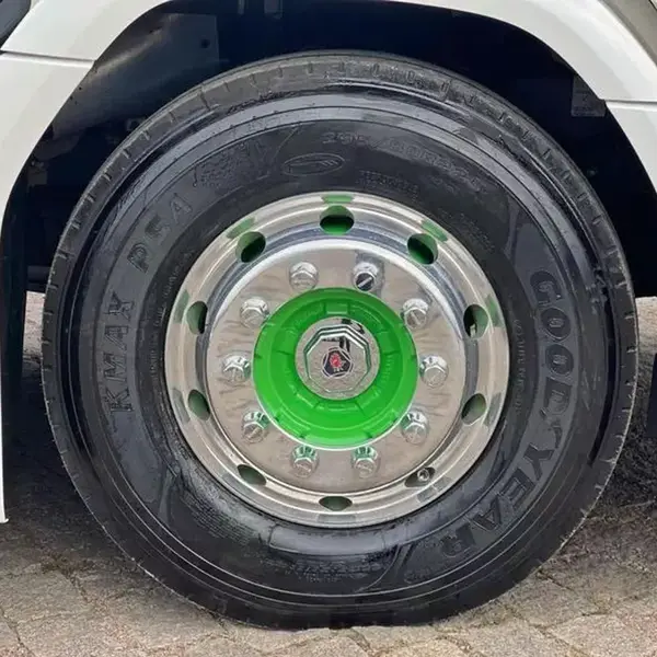 Par Sobre Tampa Cubo Cromada Dianteira para Caminhão Scania S5 / S6 / S7 NTG