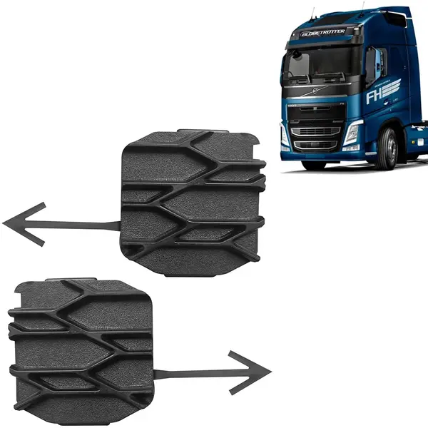 Par Tampas Acabamento Grade Inferior para Caminhão Volvo FH após 2015