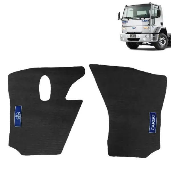 Par Tapetes Borracha PVC para Caminhão Ford Cargo até 2011