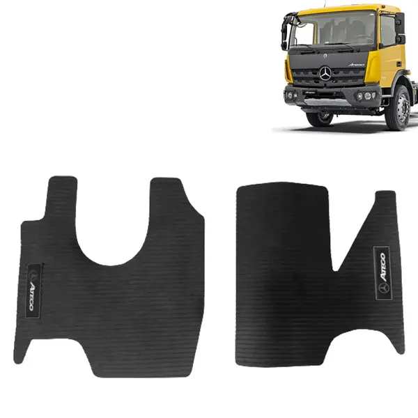 Par Tapetes Borracha PVC para Caminhão MB Atego