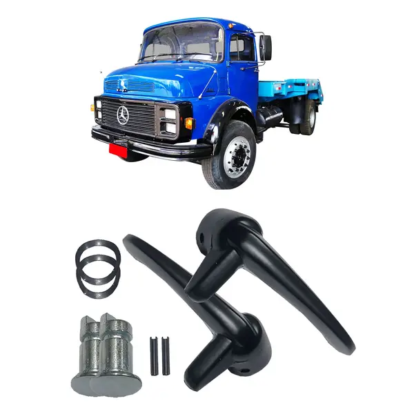 Par Trinco Quebra Vento Preto Caminhão MB 1113