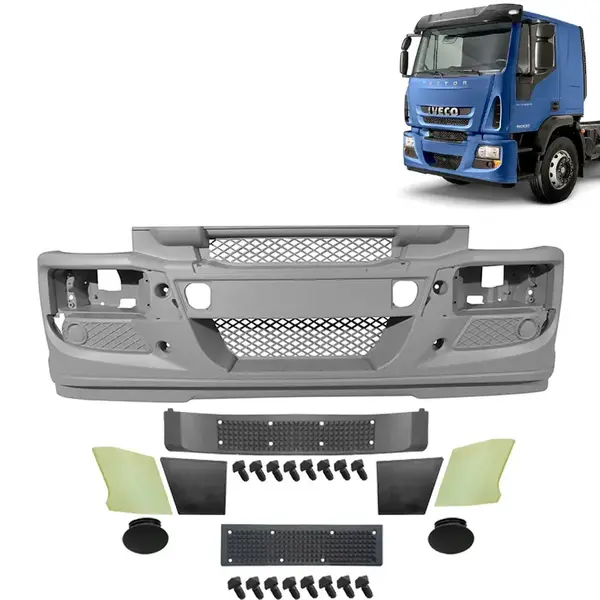 Para-Choque Dianteiro em Plástico com Tampas para Caminhão Iveco Tector / Cursor 2009 á 2019