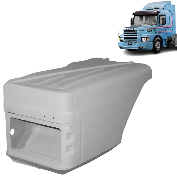 Para-Lama Capo em Lata para Caminhão Scania T 112 / 113 / 142 / 143 Curto Lado Esquerdo