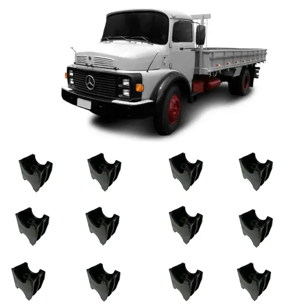 Parachoque Argentino Meio para Mercedes Benz 1113 - Kit com 12 Peças