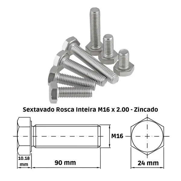 Parafuso Meritor M16 X 2 X 90 Eixo D-120 — 2TA525873