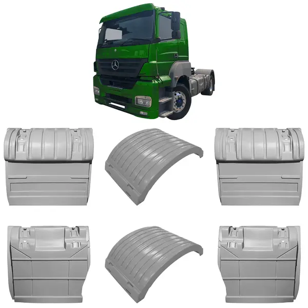 Paralama Tração Caminhão MB Actros Axor Jogo 2 Rodas