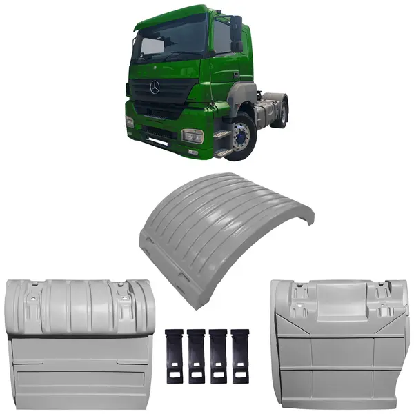 Paralama Tração Caminhão MB Actros Axor Jogo c/ Presilha