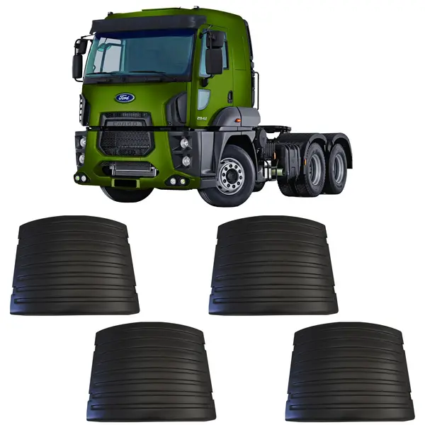 Paralama Tração Central Caminhão Ford Cargo 2842 ( KIT c/ 4 Peças )