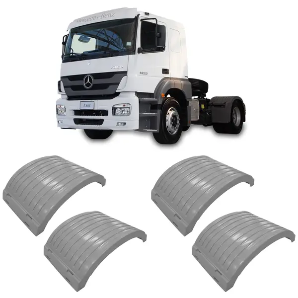 Paralama Tração Central Caminhão MB Actros Axor ( KIT c/ 4 Peças )