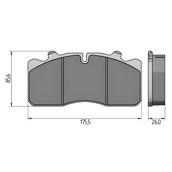 Pastilha Freio MB 712 812 814 914C LO914 — 0034201320D